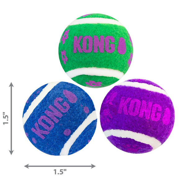 Jouet pour chats actif balles de tennis avec cloches paquet 3