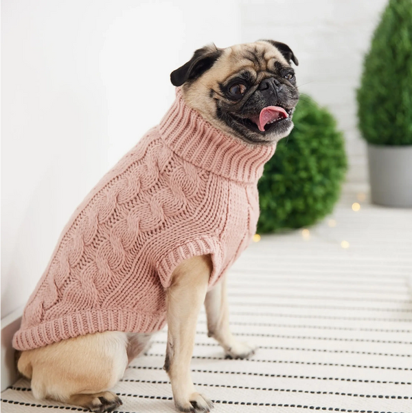 Pull pour chien modèle Chalet - Rose