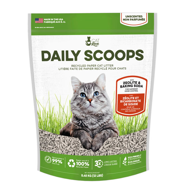 Litière de papier recyclé pour chat Daily Scoops