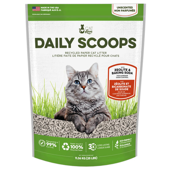 Litière de papier recyclé pour chat Daily Scoops