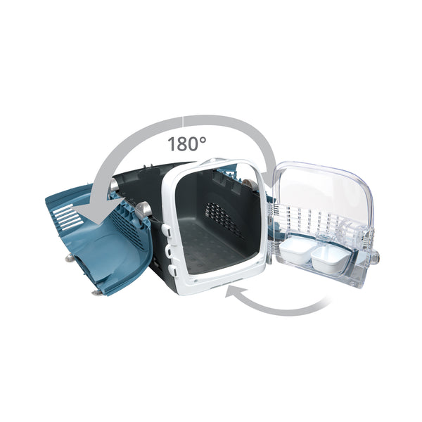 Cage de transport pour chat multifonctionnelle Cabrio Catit, bleu gris