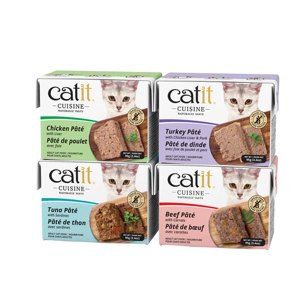 Nourriture humide pour chat catit cuisine, pâté de dinde avec foie de poulet et porc, 95 g - Animatout