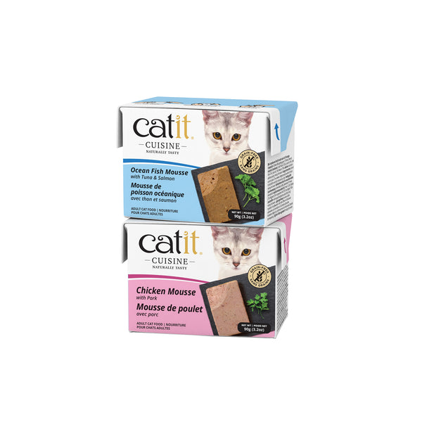 Nourriture humide pour chat catit cuisine, mousse de poulet avec porc, 90 g - Animatout