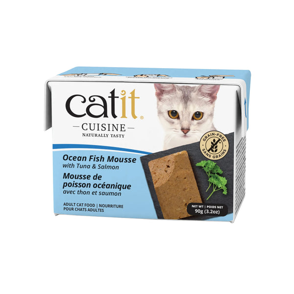 Nourriture humide pour chat catit cuisine, mousse de poisson océanique avec thon et saumon, 90 g - Animatout