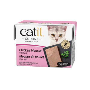 Nourriture humide pour chat catit cuisine, mousse de poulet avec porc, 90 g - Animatout