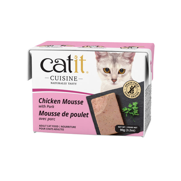 Nourriture humide pour chat catit cuisine, mousse de poulet avec porc, 90 g - Animatout