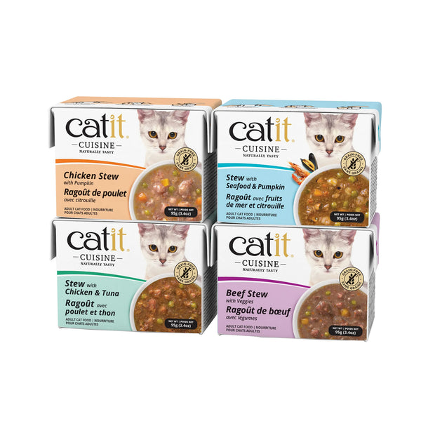 Nourriture humide pour chat catit cuisine, ragoût de bœuf avec légumes, 95 g - Animatout