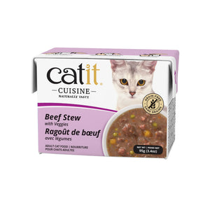 Nourriture humide pour chat catit cuisine, ragoût de bœuf avec légumes, 95 g - Animatout