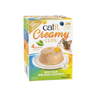 Mousses pour chat Creamy Cups, mélange assorti, 4 x 25 g - Animatout