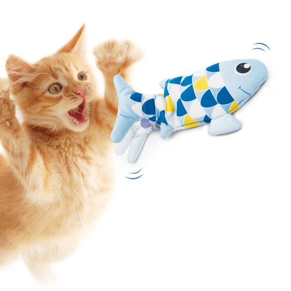 Jouet pour chats interactif Catit Groovy, poisson, bleu