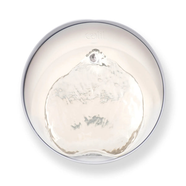Abreuvoir pour chat PIXI, blanc avec dessus en acier inoxydable, 2,5 l - Animatout