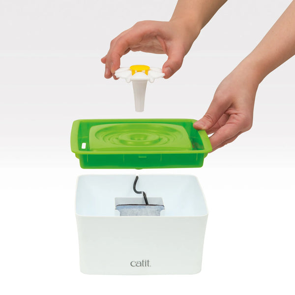 Mini abreuvoir pour chat Catit 2.0 avec fleur, 1,5 l - Animatout