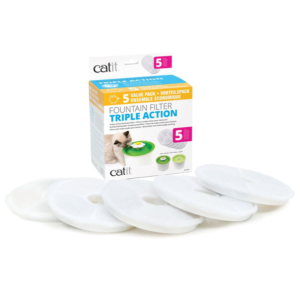 Filtres adoucisseurs d’eau à triple action pour abreuvoir Catit