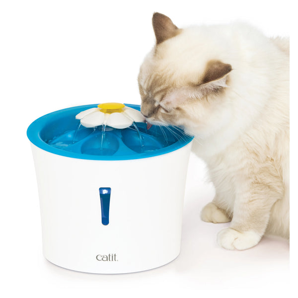 Abreuvoir pour chat avec fleur et veilleuse à del, 3 l