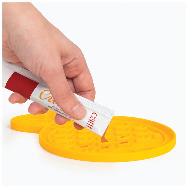 Tapis à lécher pour chats en silicone Catit Creamy en forme de poisson