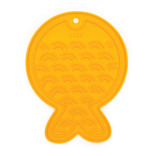Tapis à lécher pour chats en silicone Catit Creamy en forme de poisson