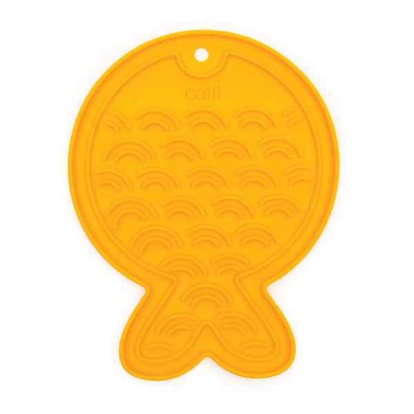 Tapis à lécher pour chats en silicone Catit Creamy en forme de poisson