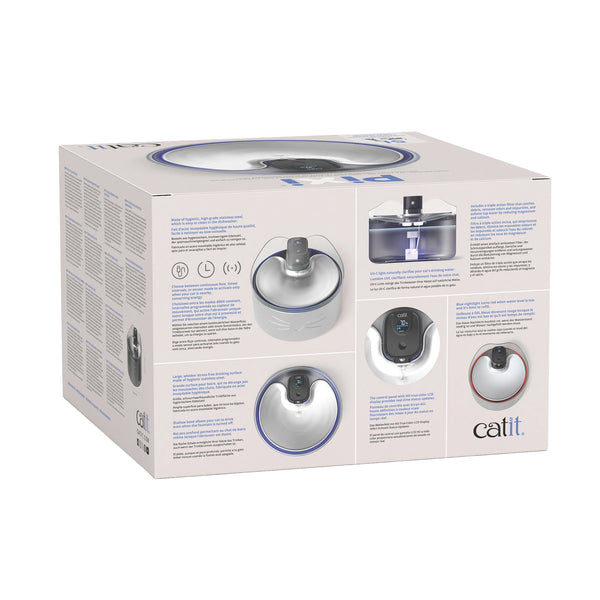 Abreuvoir sans fil PIXI en acier inoxydable avec clarificateur uvc, 5 l