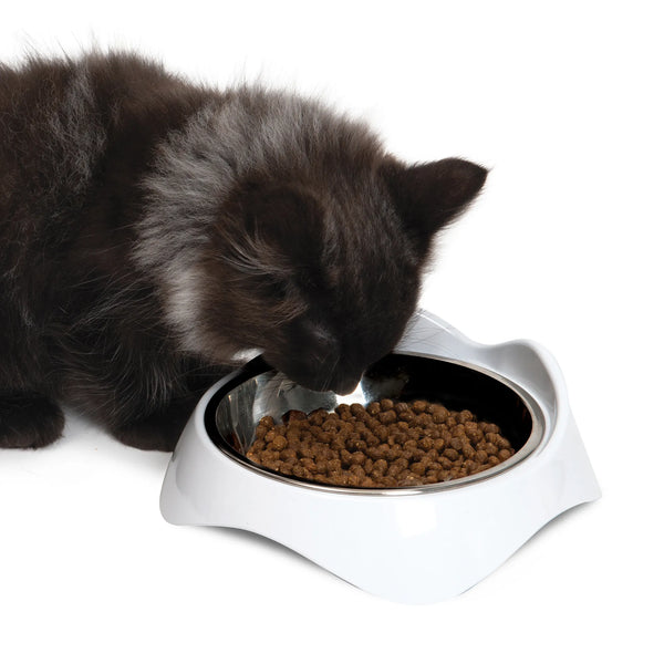 Bol de nourrissage pour chatsCatit PIXI, simple, blanc