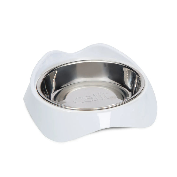 Bol de nourrissage pour chatsCatit PIXI, simple, blanc
