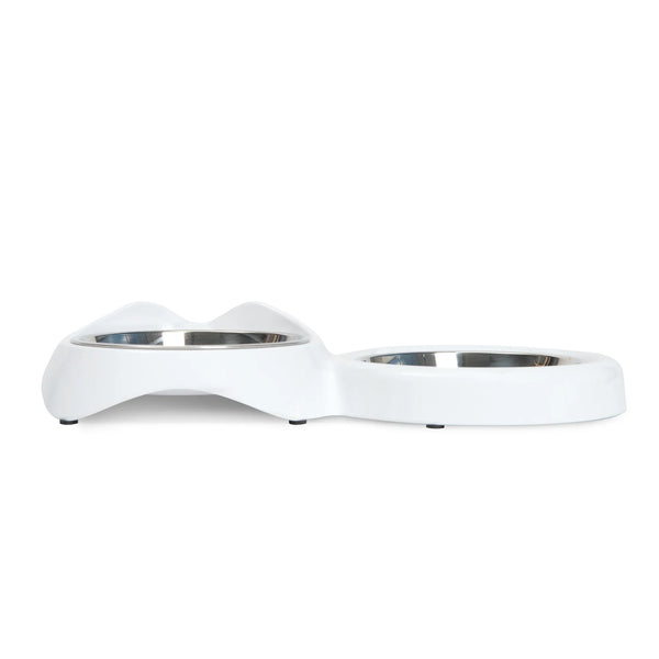 Bol de nourrissage pour chats Catit PIXI, double, blanc