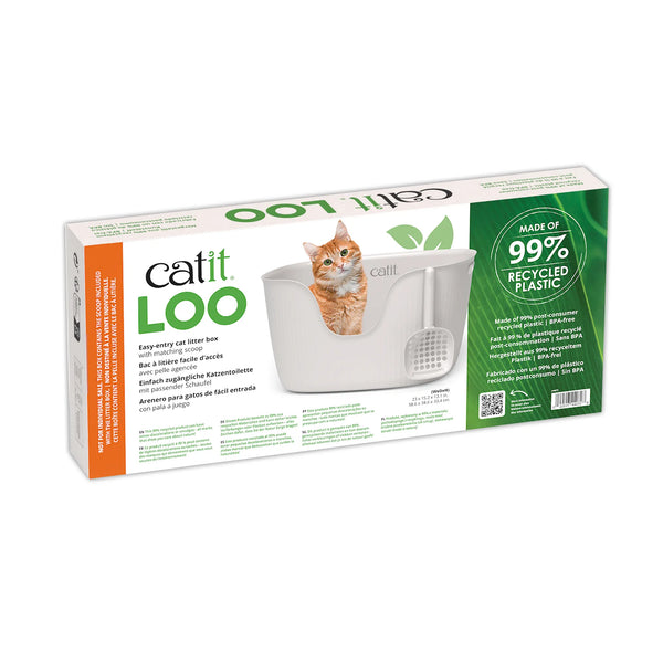 Bac à litière pour chats Catit Loo avec pelle agencée, blanc