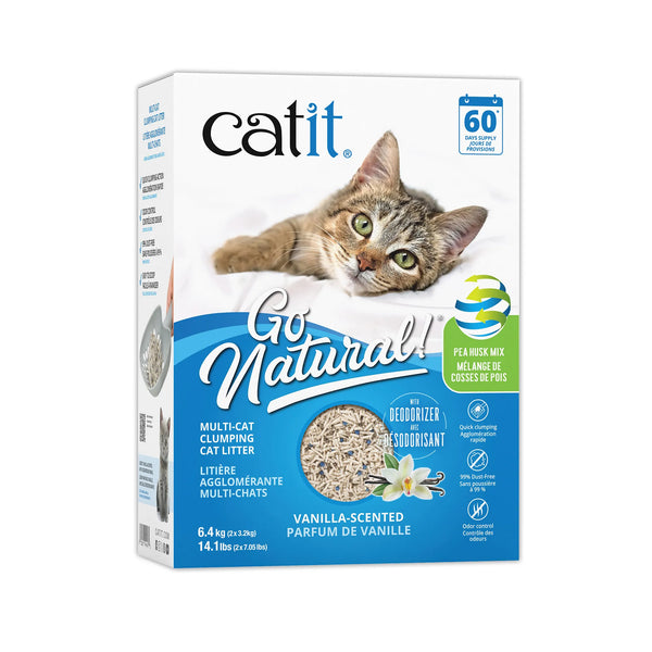 Litière agglomérante Catit Go Natural! Multi-chats de cosses de pois