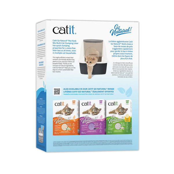Litière agglomérante Catit Go Natural! Multi-chats de cosses de pois