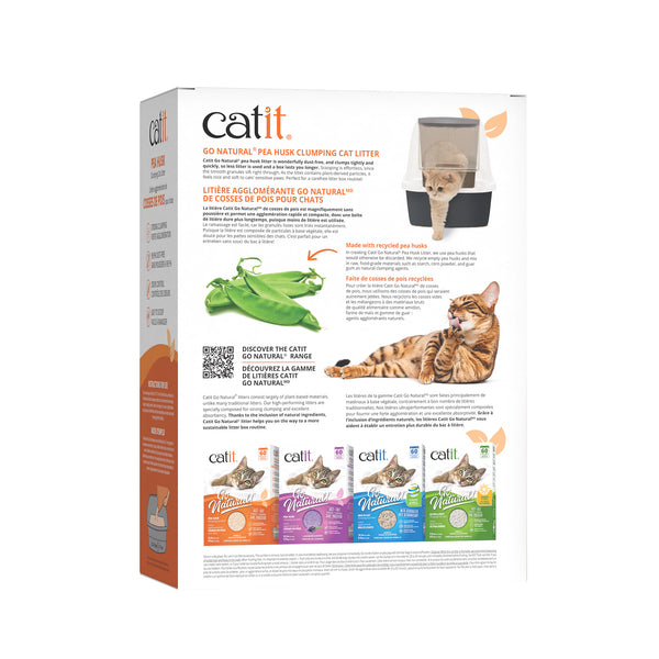Litière agglomérante Catit Go Natural! de cosses de pois, vanille