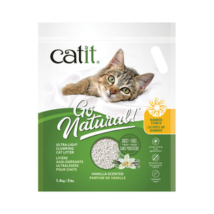 Litière agglomérante Catit Go Natural! ultralégère à base de bambou, vanille