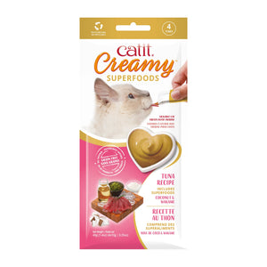 Gâteries pour chat creamy avec superaliments, thon, noix de coco et wakamé, 4 tubes 10 g - Animatout