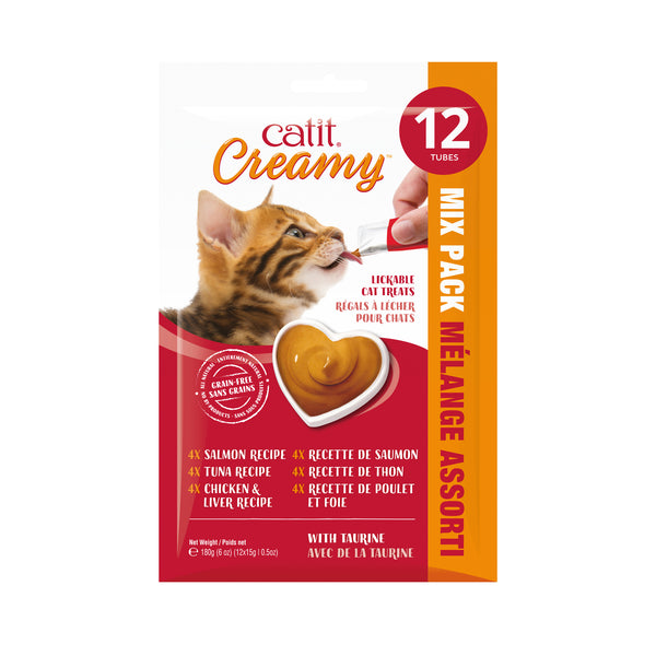 Gâteries crémeuses pour chat creamy à lécher, mélange assorti - Animatout