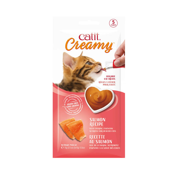 Gâteries crémeuses pour chat creamy à lécher, saumon - Animatout