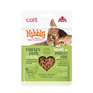Gâteries pour chat Nibbly pour chats, poulet et foie, 90 g - Animatout