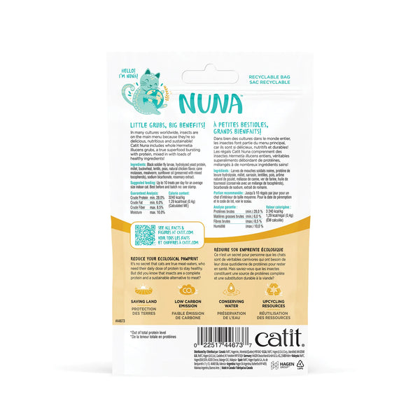Gâteries pour chat Nuna, mélange d’insectes, 60 g - Animatout