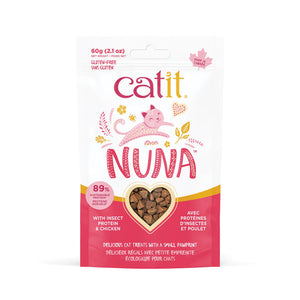 Gâteries pour chat Nuna, protéines d’insectes et poulet, 60 g - Animatout