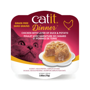 Repas de poulet pour chat avec canard et pommes de terre, 80 g - Animatout