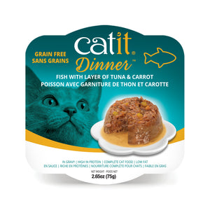 Repas de poisson pour chat avec thon et carottes, 80 g - Animatout