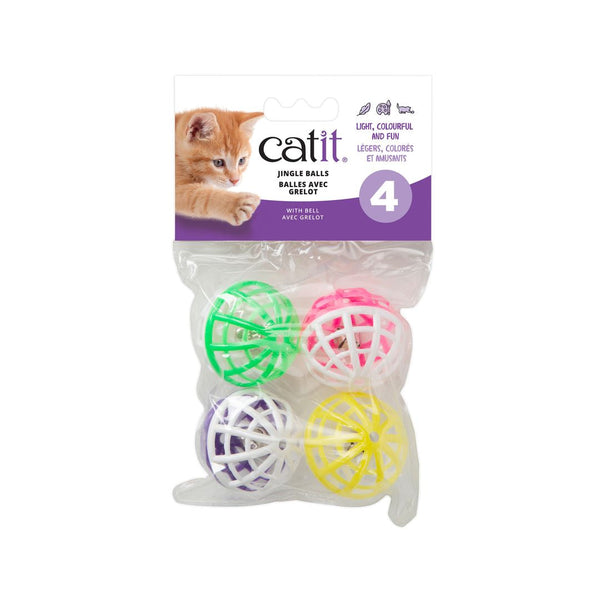 Jouet pour chats Balles à grelots Catit en plastique, paquet de 4