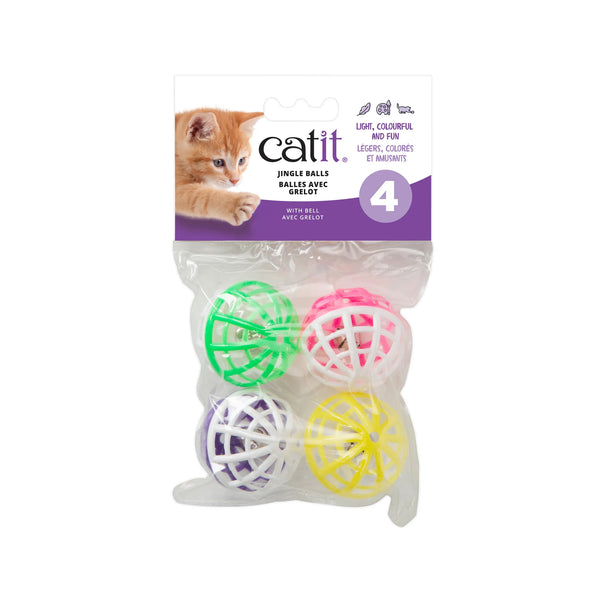 Jouet pour chats Balles à grelots Catit en plastique, paquet de 4