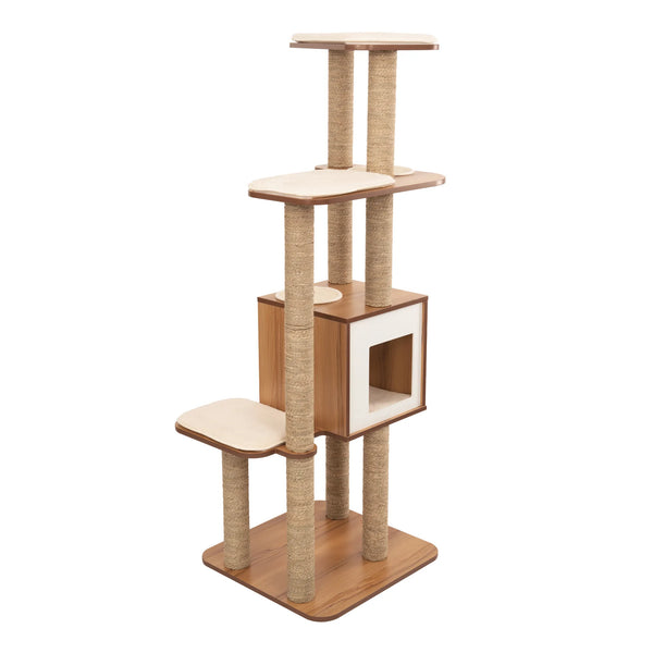 Arbre à chat - Meuble Catit Vesper High Base, noyer, XL