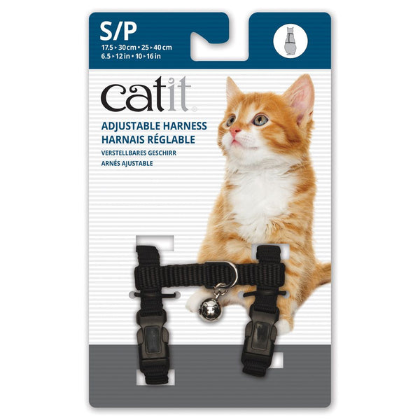 Harnais réglable pour chatons Catit en nylon, noir