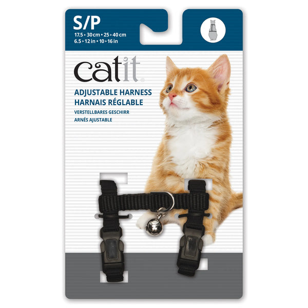 Harnais réglable pour chatons Catit en nylon, noir