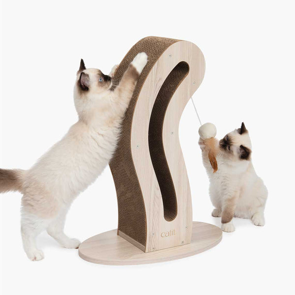 Griffoir en carton et bois pour chats Catit PIXI, modèle allongé