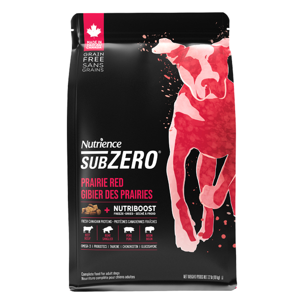 Nourriture Nutrience SubZero Sans grains pour chiens, Gibier des Prairies, 10 kg