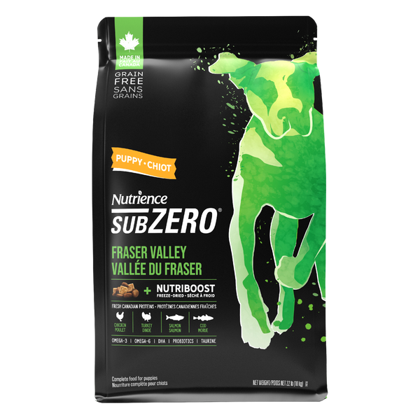 Nourriture Nutrience SubZero Sans grains pour chiots, Vallée du Fraser, 10 kg