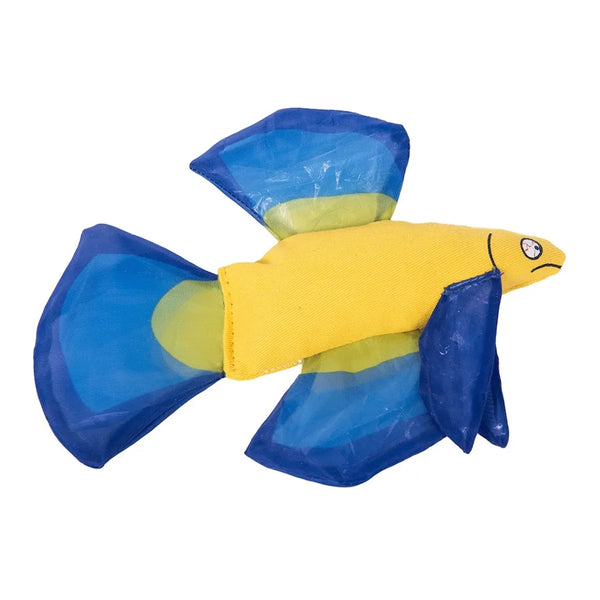 Jouet d'herbe à chat - poisson betta