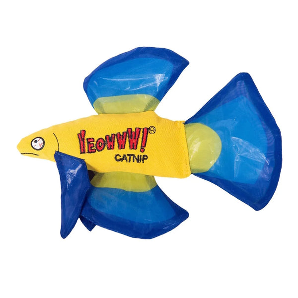 Jouet d'herbe à chat - poisson betta