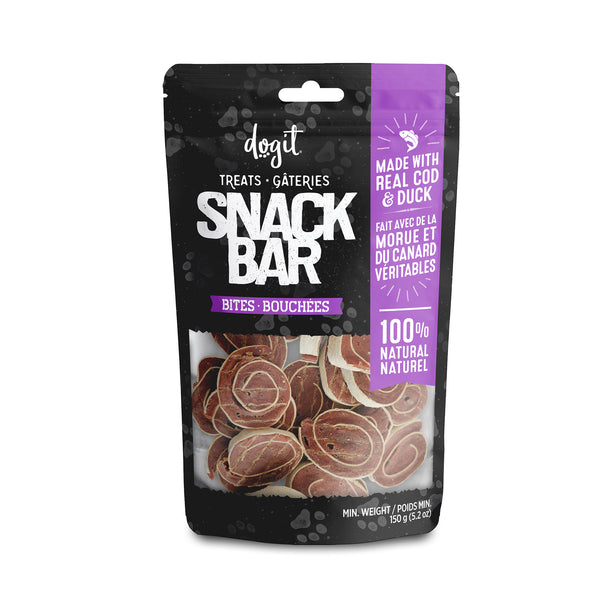 Gâteries pour chien Snack Bar bouchées de morue et canard, 150 g - Animatout