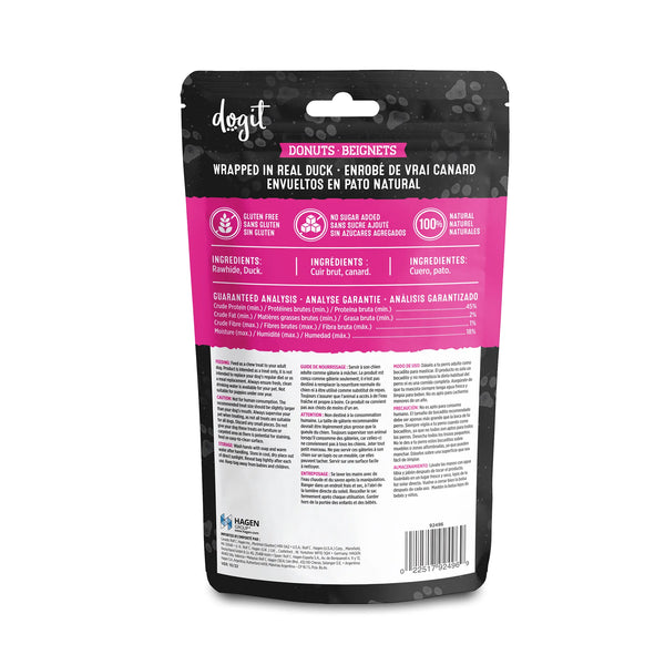 Gâteries pour chien Snack Bar beignets de cuir brut et canard, paquet de 2 - Animatout